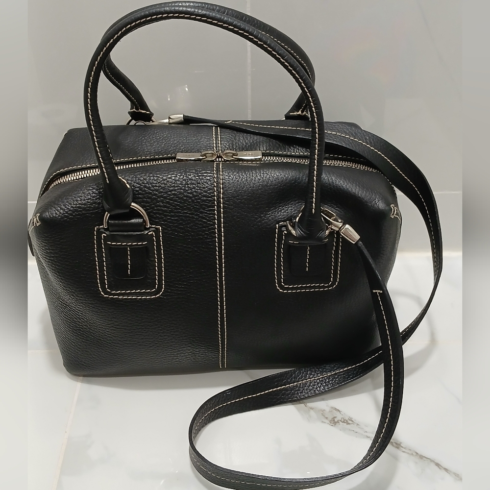 SALE 🛑 TOD'S Vintage Leather 2way Mini Boston Bag With Strap EUC